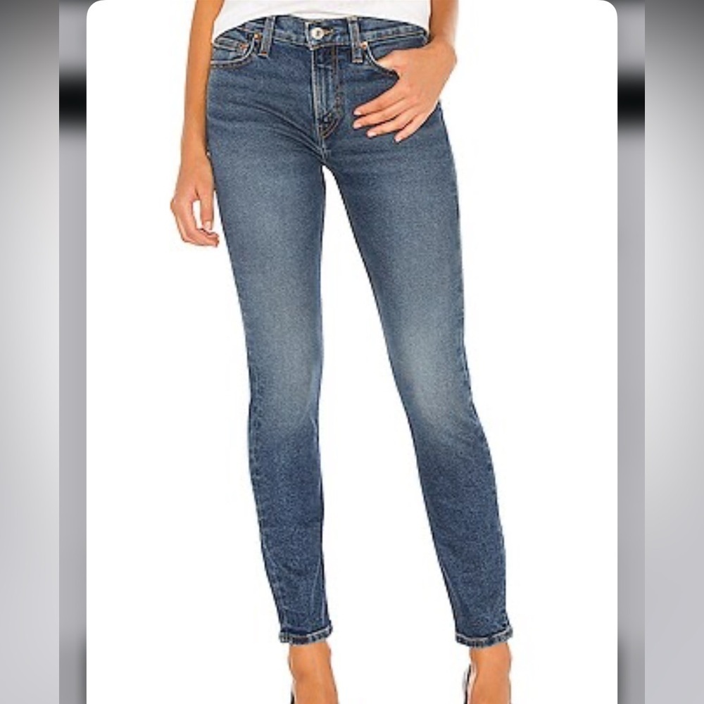 Re/Done 90’s Mid Rise Ankle Crop jean Dark wash size 27